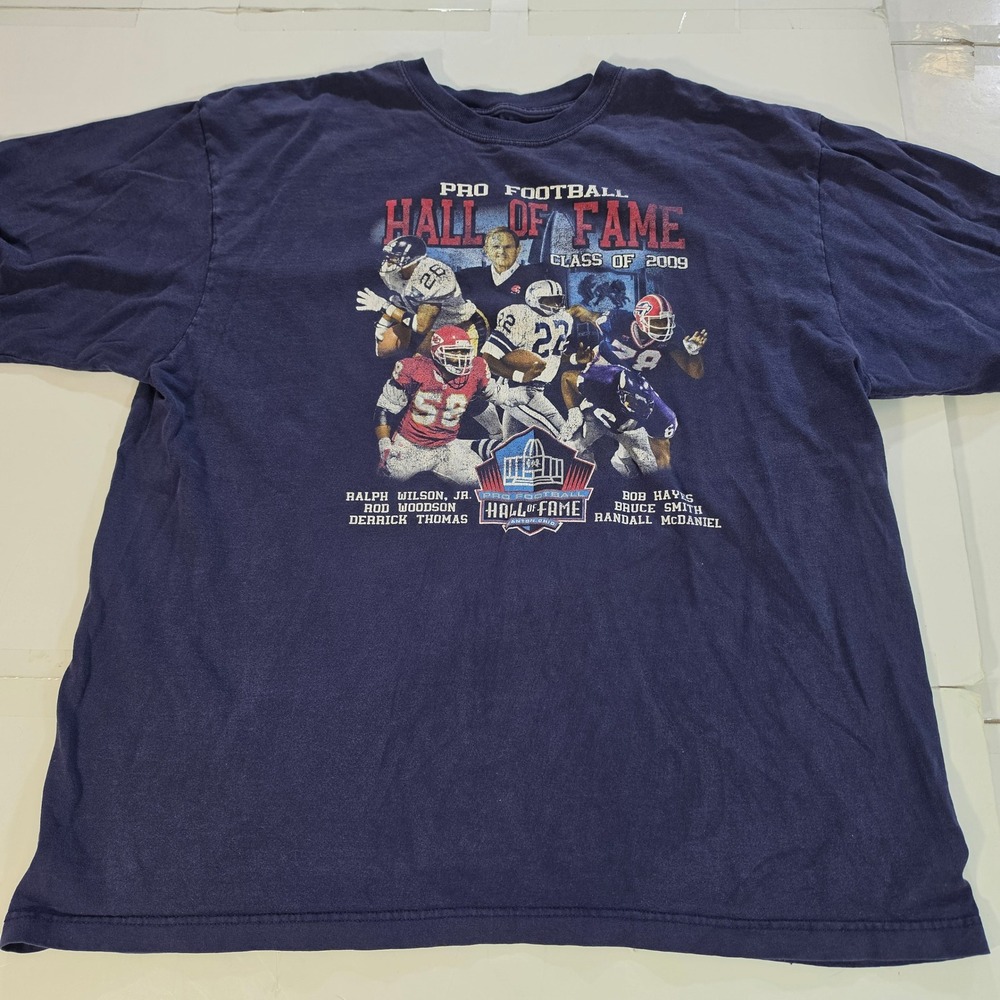 Reebok Pro Football Hall of Fame Class of 2009 Navy Blue Graphic T-Shirt XL